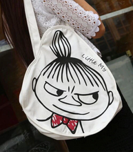 Load image into Gallery viewer, Fairly Made Moomin Little My Raw Cotton Tote
