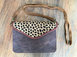 Fairly Made Leopard Clutch Shoulder Bag