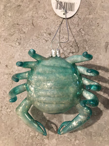 Glass Crab Hanging Decoration